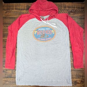 National Finals Rodeo NFR 2022 Las Vegas Long Sleeve Hooded Shirt Men's Large